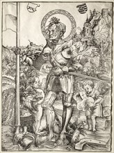 Saint George Standing, 1506. Lucas Cranach (German, 1472-1553). Woodcut