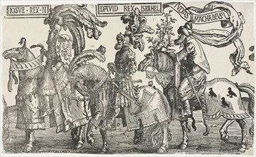 The Nine Heroes:  Joshua, David, Judas Maccabees, 1515-1517. Lucas van Leyden (Dutch, 1494-1533).