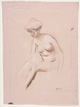 Seated Nude, fourth quarter 1800s or first third 1900s. Jean Louis Forain (French, 1852-1931).