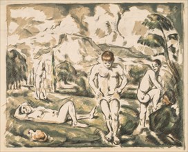 The Bathers. Paul Cézanne (French, 1839-1906). Color lithograph
