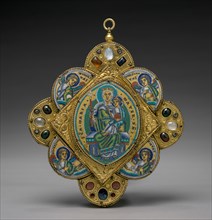 Pendant with the Virgin and Child, c. 1160-1170. Circle of Godefroid de Huy (Netherlandish). Gilded