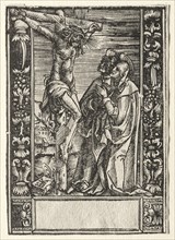 St. Mary and St. John Before the Cross. Hans Springinklee (German, 1540). Woodcut