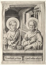 St. Paul and St. Thomas. Israhel van Meckenem (German, c. 1440-1503). Engraving