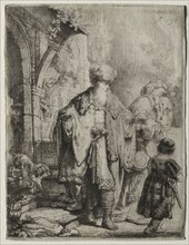 Abraham Casting out Hagar and Ishmael, 1637. Rembrandt van Rijn (Dutch, 1606-1669). Etching and
