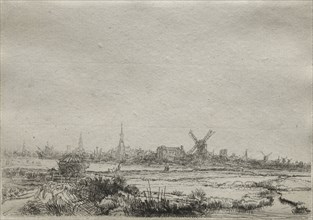 Copy of View of Amsterdam from the North West, 1700s. Copy after Rembrandt van Rijn (Dutch,