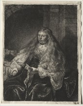 The Great Jewish Bride, 1634. Rembrandt van Rijn (Dutch, 1606-1669). Etching with drypoint and