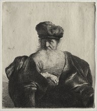 Old Man with Beard, Fur Cap, and Velvet Cloak, c. 1632. Rembrandt van Rijn (Dutch, 1606-1669).