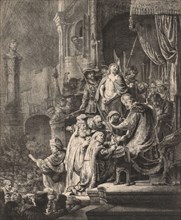 Christ Before Pilate: Large Plate, 1636. Rembrandt van Rijn (Dutch, 1606-1669). Etching and
