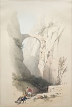Triumphal Arch Crossing the Ravine Leading to Petra, 1839. David Roberts (British, 1796-1864).