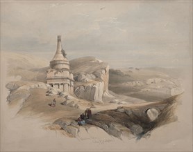 Absalom's Pillar, Valley of Jehoshaphat, 1839. David Roberts (British, 1796-1864). Color lithograph