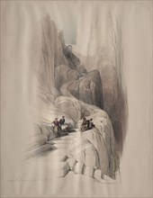Ascent to the Summit of Sinai, 1839. David Roberts (British, 1796-1864). Color lithograph