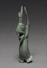 Griffin Head, 500s BC. Greece, Ionian, 6th Century BC. Bronze; overall: 13.9 cm (5 1/2 in.).