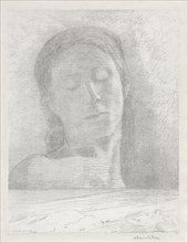 The Closed Eyes, 1890. Odilon Redon (French, 1840-1916). Lithograph