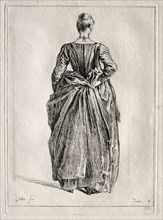 Study of a Woman from the Back. Pierre Charles Trémolière (French, 1703-1739). Etching