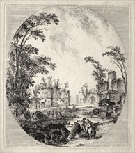 Part of the Old Appian Way, 1756. Jean-Claude-Richard de Saint-Non (French, 1727-1791). Etching