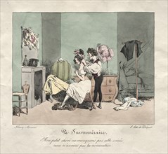 Administrative Customs:  Supernumerary. Henry Bonaventure Monnier (French, 1805-1877). Color