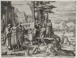 Return of the Prodigal Son, c. 1510. Lucas van Leyden (Dutch, 1494-1533). Engraving