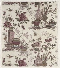 Fragment of Woodblock Printed Cotton, c. 1780. Firm of Christophe Philippe Oberkampf (French,