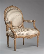 Armchair (Fauteuil), c. 1765. Jean-Baptiste II Tilliard (French, 1797). Carved and gilded wood;