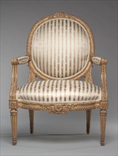 Pair of Armchairs (Fauteuils), c. 1765. Jean-Baptiste II Tilliard (French, 1797). Carved and gilded