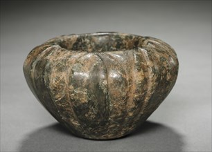 Minoan Petal Bowl, 1600-1500 BC. Crete, 17th-16th century BC. Stone; diameter: 12.2 cm (4 13/16 in