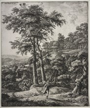Apollo and Daphne. Anthonie Waterloo (Dutch, 1609/10-1690). Etching