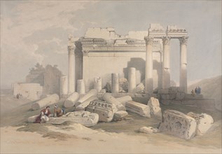 Ruins of the Eastern Portico of the Temple of Baalbec, 1839. David Roberts (British, 1796-1864).