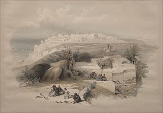 Jaffa, 1839. David Roberts (British, 1796-1864). Color lithograph
