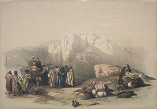 Tomb of Aaron, Summit of Mount Horeb, 1839. David Roberts (British, 1796-1864). Color lithograph