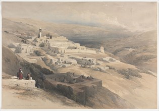 Convent of the Terra-Santa, Nazareth, 1839. David Roberts (British, 1796-1864). Color lithograph