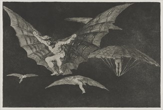 The Proverbs:  A Way of Flying, 1864. Francisco de Goya (Spanish, 1746-1828). Etching and aquatint