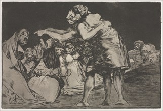 The Proverbs:  Matrimonial Folly, 1864. Francisco de Goya (Spanish, 1746-1828). Etching and