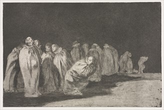 The Proverbs:  The Men in Sacks, 1864. Francisco de Goya (Spanish, 1746-1828). Etching and aquatint