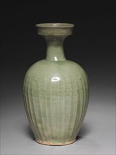 Wide-Mouthed Vase, 1000s-1100s. Korea, Goryeo period (918-1392). Porcelaneous ware with celadon