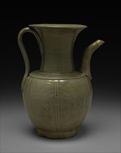 Wine Jug:  Yue ware, 10th Century. China, Chekiang province, Shang-lin-hu type, Five dynasties