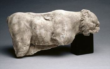 Fragment of a Panther, 100s BC. Greece, Hellenistic period, 2nd Century BC. Marble; overall: 24.8 x