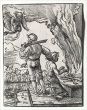 Abraham's Sacrifice, c. 1520. Albrecht Altdorfer (German, c. 1480-1538). Woodcut