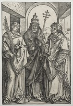 Saints Stephen, Sixtus and Laurence. Albrecht Dürer (German, 1471-1528). Woodcut