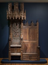 Abbot's Stall, c. 1500-1515. France, perhaps Artois or Picardy, early 16th century. Oak; overall: