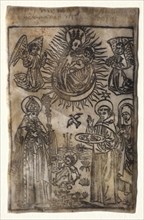 Madonna and Child with Three Members of the St. Augustine Order:  Saints Augustine, Nicholas and