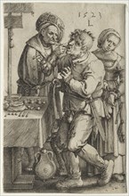 The Dentist, 1523. Lucas van Leyden (Dutch, 1494-1533). Engraving