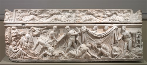 Sarcophagus, c. 100-125. Italy, Rome, Roman Empire. Greek marble; overall: 210 cm (82 11/16 in.).