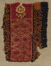 Fragment, with Part of a Clavus, from a Tunic, 300s - 600s. Egypt, Byzantine period, 4th - 7th