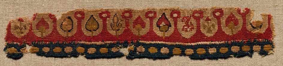Fragment, Neck Band of a Tunic, 400s - 600s. Egypt, Byzantine period, 5th - 7th century. Tapestry
