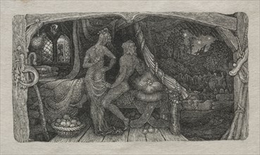 The Chamber-Idyll, 1829. Edward Calvert (British, 1799-1883). Wood engraving