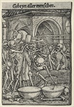 Dance of Death:  The Trumpeters of Death. Hans Holbein (German, 1497/98-1543). Woodcut