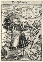 Dance of Death:  The Nobleman. Hans Holbein (German, 1497/98-1543). Woodcut