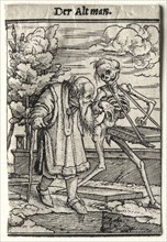 Dance of Death:  The Old Man. Hans Holbein (German, 1497/98-1543). Woodcut