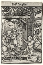 Dance of Death:  The Child, c. 1526. Hans Holbein (German, 1497/98-1543). Woodcut