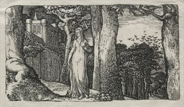 The Lady and the Rooks, 1829. Edward Calvert (British, 1799-1883). Wood engraving
